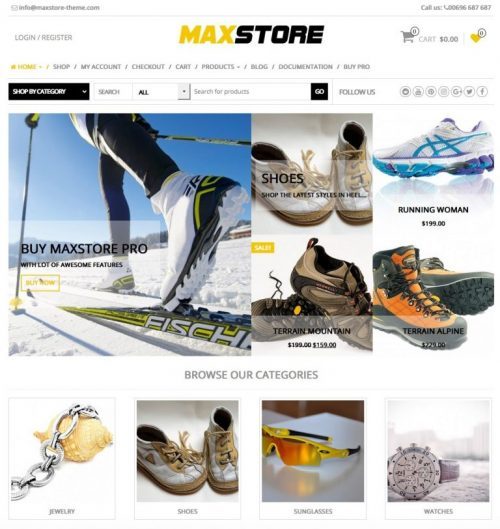 theme wordpress bán hàng free MaxStore