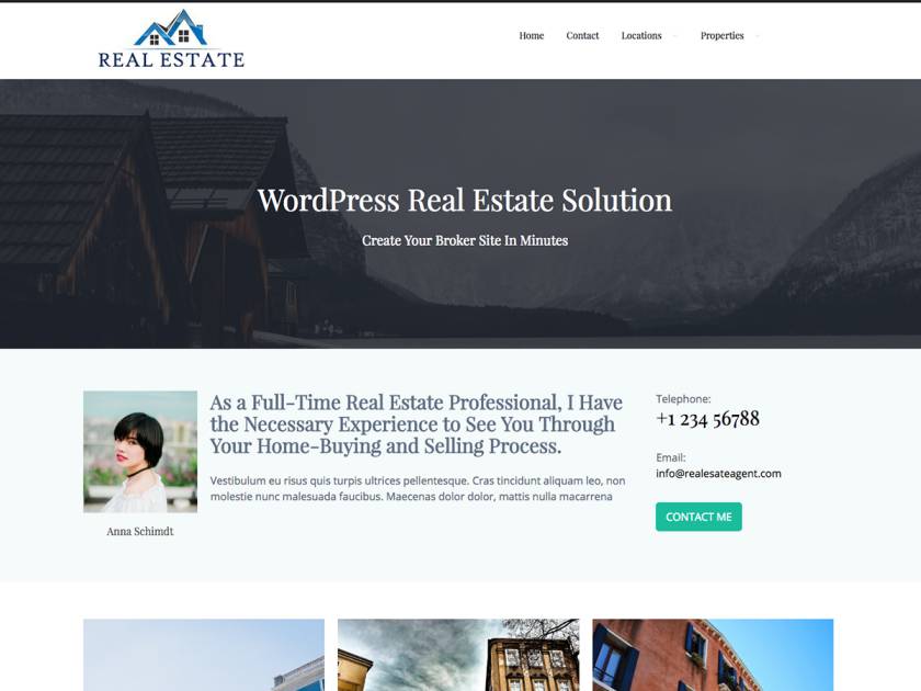 theme wordpress bất động sản Real estate agent