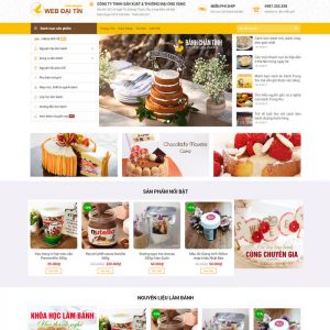 Theme Wordpress bán hàng nguyên liệu Bánh Kẹo Thực Phẩm M116