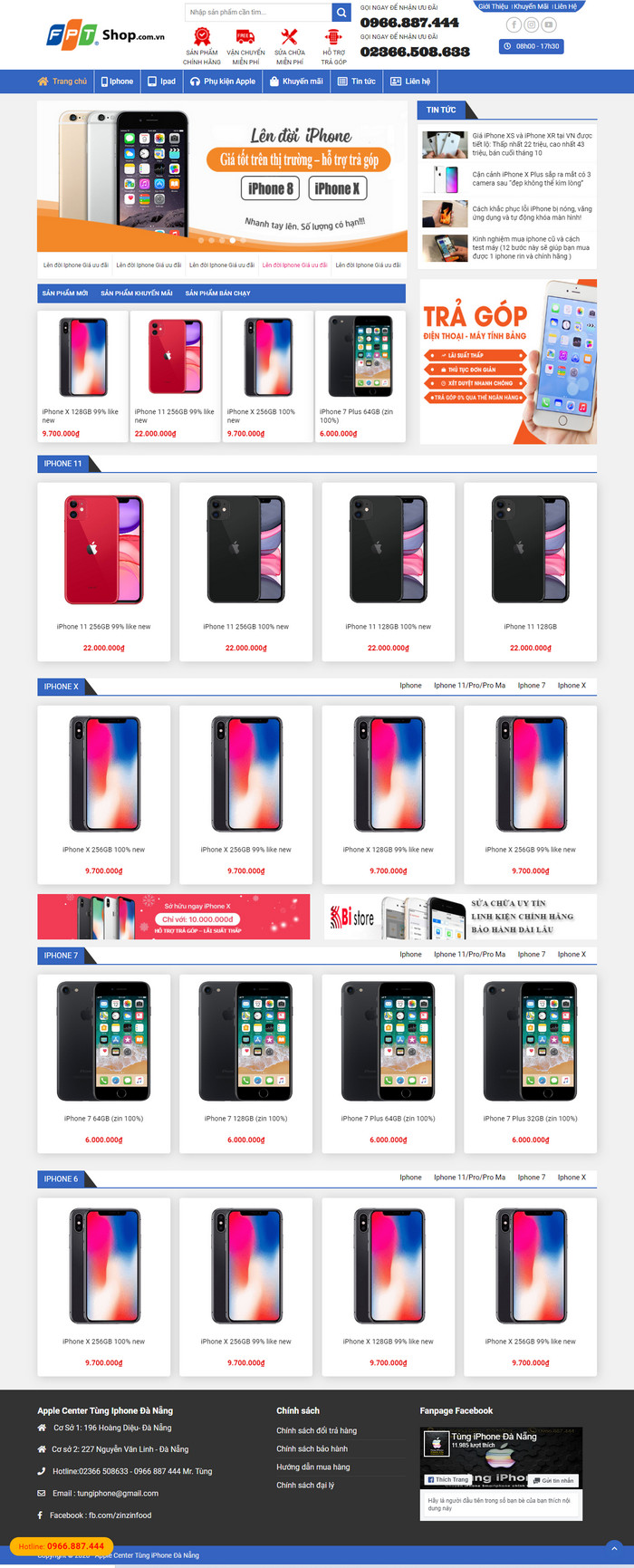 Theme WordPress bán hàng Điện Thoại Iphone, Apple M180