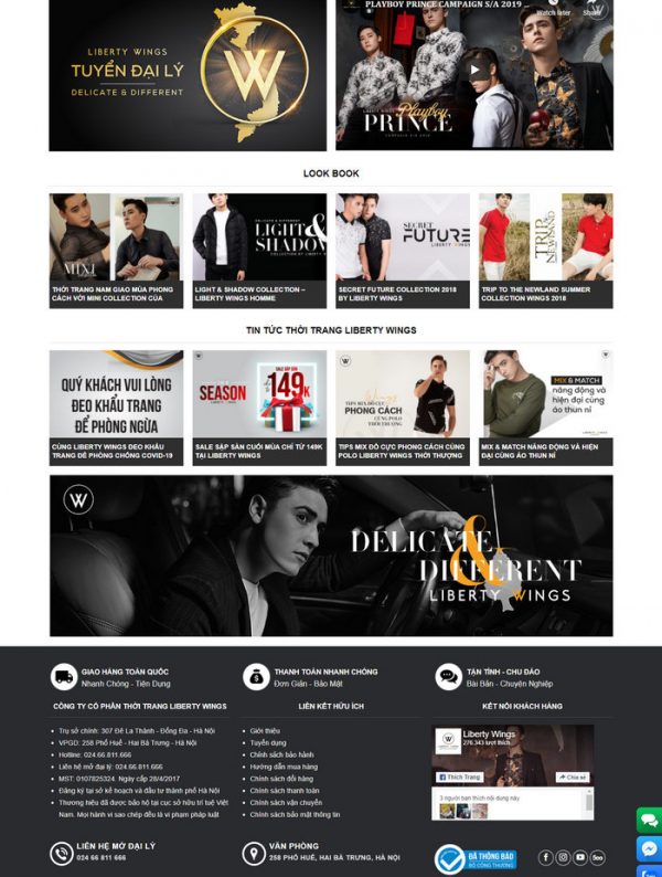 Theme Wordpress bán hàng Thời Trang, quần áo Nam