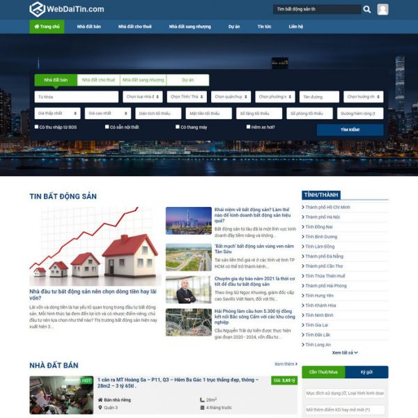 Theme Wordpress đăng tin bất động sản rao vặt cao cấp hình 2