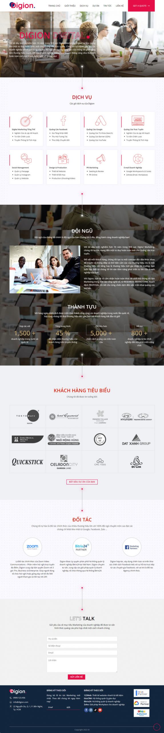Theme WordPress Dịch Vụ Agency Digital Marketing